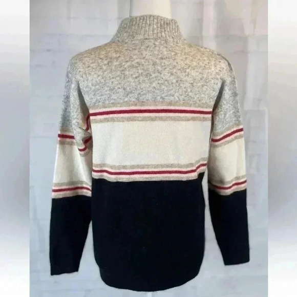 NEW Lou & Grey Star Stripe Mock Neck Sweater Woman’s Size XS Loft Ann Taylor - Picture 3 of 13